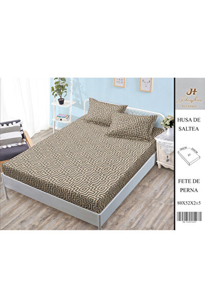 FIONNA.RO Husa Din Bumbac Satinat Cu Elastic Si Fete De Perna 160X200cm - Lab...