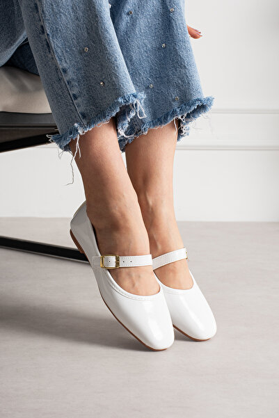 BYRAMSE Buckle Daily Ballet Flats Stylish Design Home Office Shoes