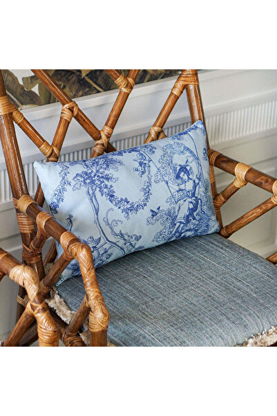 VITELLI DUBAI FİORİ52 Timeless Collection Blue Decorative Pillow