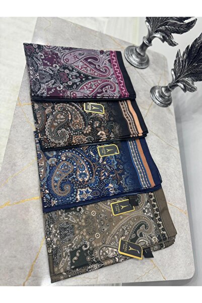 Eyfel Etnik Desen Soft Şal 4 Adet