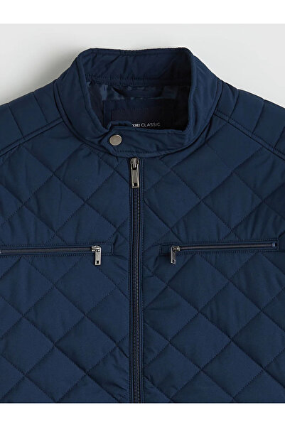 LC Waikiki Navy blue standard fit quilted men's jacket
