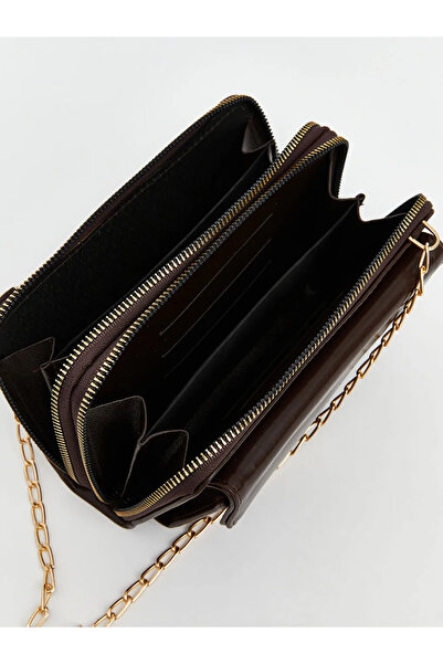 LC Waikiki Brown Chain Detailed Women's Shoulder Bag