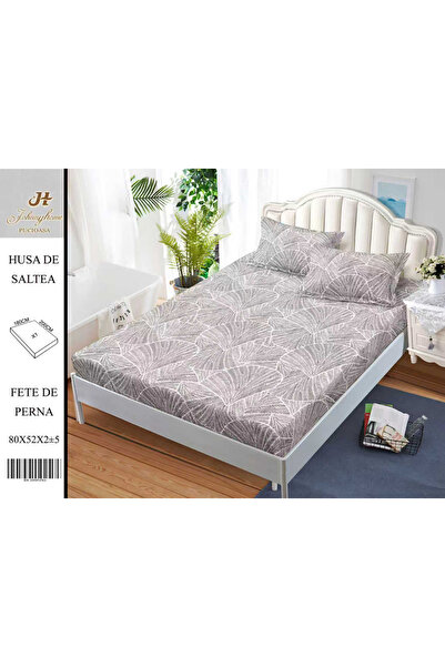 FIONNA.RO Satin Cotton Cover With Stretchy And Pillowcases 180x200cm - Abstra...