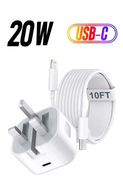 Shopi شاحن سريع لهواتف آيفون، قابس وكابل بطول 3 أمتار، [معتمد من Apple MFi]، ...