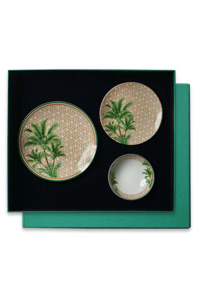 VITELLI DUBAI Hazeran Palm 18 Piece 6 Person Dinner Set