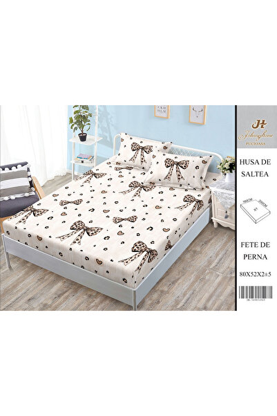 FIONNA.RO Satin Cotton Cover With Stretchy And Pillowcases 160X200cm - Animal...