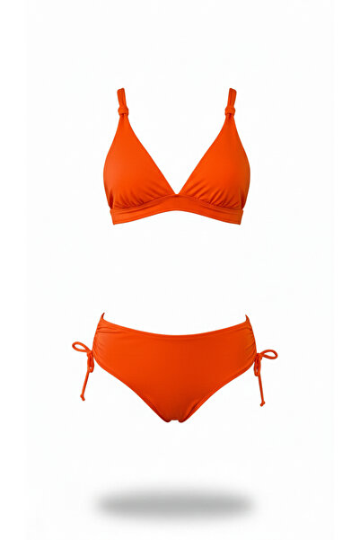 Adel swimwear Yüksek Bel Biyeli Toparlayıcı Bikini Takımı - Parlak Kumaş