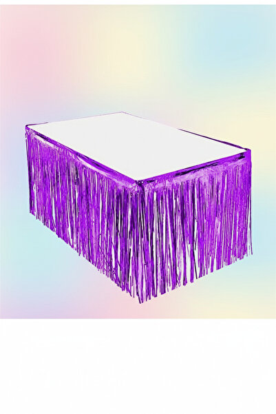Umamiçe Purple Metalized Party Table Skirt Table Decoration