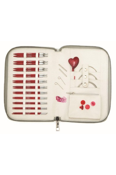KnitPro AMORE" DEĞİŞTİRİLEBİLİR MİSİNALI ŞİŞ SETİ (13CM)