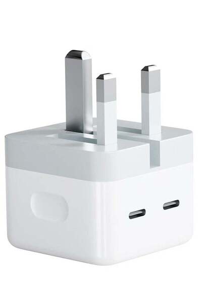 Shopi شاحن سريع مزدوج بمنفذي USB-C بقدرة 35 واط | محول طاقة لأجهزة iPhone 15/...