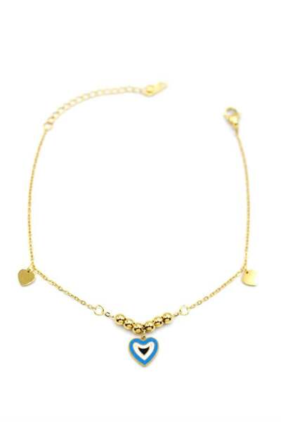 Mestore Heart Anklet - Gold