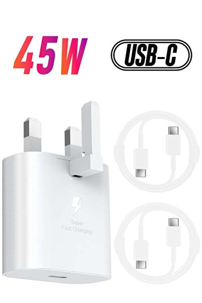 Shopi شاحن سامسونج فائق السرعة 45 واط من النوع C مع كابل USB-C بطول 5 أقدام (...