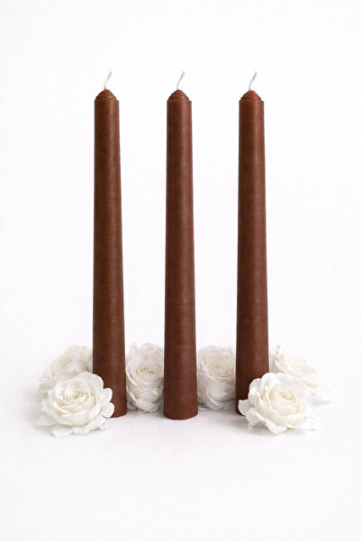 Bead 3’lü Dekoratif Şamdan Mumu 25 Cm - Özel Gün, Nişan, Düğün ve Masa Süslem...