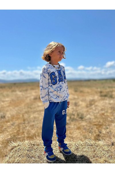 Jolly Kids Boy's Printed Sweatshirt Winter Set