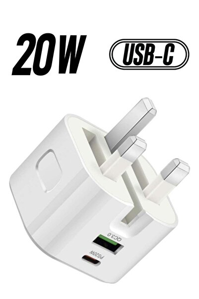 Shopi شاحن USB-C بقوة 20 واط، شاحن جداري سريع، منفذان يدعمان تقنيتي الشحن الس...