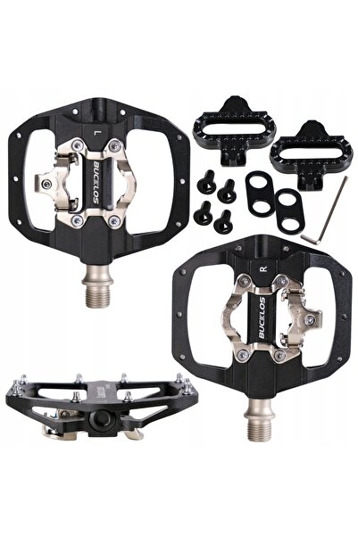 Other PEDALE DE BICICLETĂ CU PLATFORMĂ DUBLU DIN ALUMINIU SPD, CU AMBREIAJ, P...