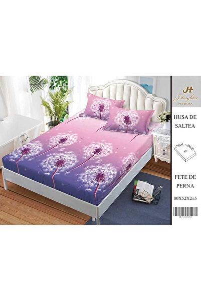 FIONNA.RO Satin Cotton Cover With Stretchy And Pillowcases 160X200cm - Purple...