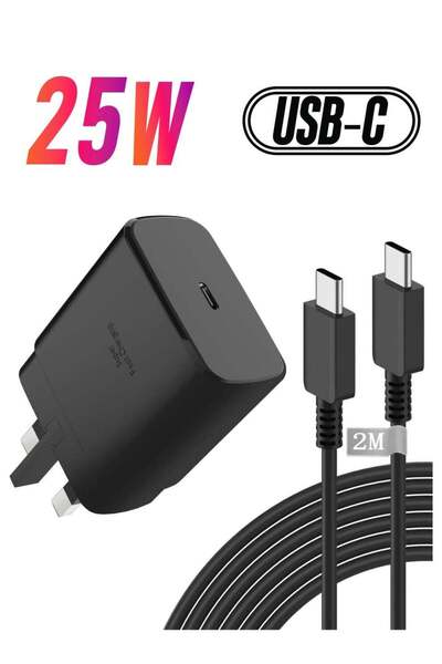 Shopi شاحن سامسونج سريع الشحن بقوة 25 واط بتقنية PD 3.0 مع كابل USB-C إلى USB...