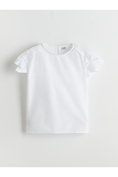 LC Waikiki Bluză crop pentru copii LCW pentru copii, cu decolteu, cu fundă (S5)