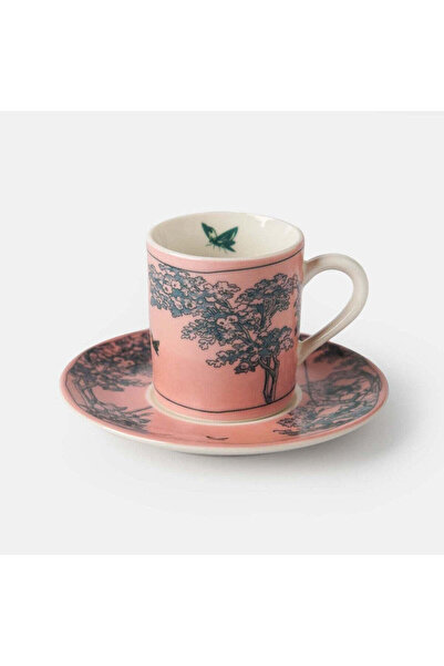 VITELLI DUBAI FİORİ52 Timeless Collection Pink Porcelain Turkish Coffee Cup