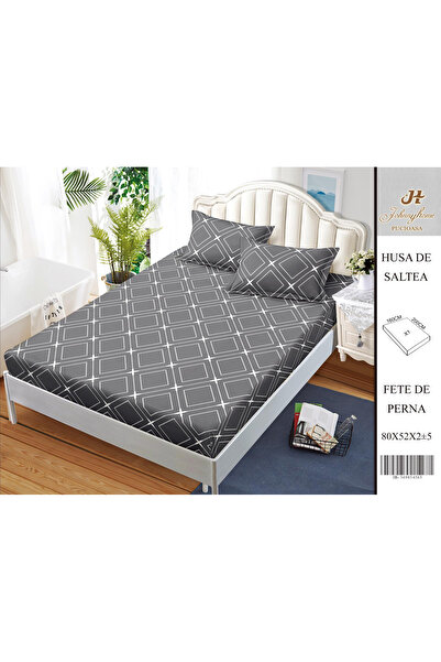 FIONNA.RO Satin Cotton With Stretchy And Pillowcases 160X200cm - Anthracite G...