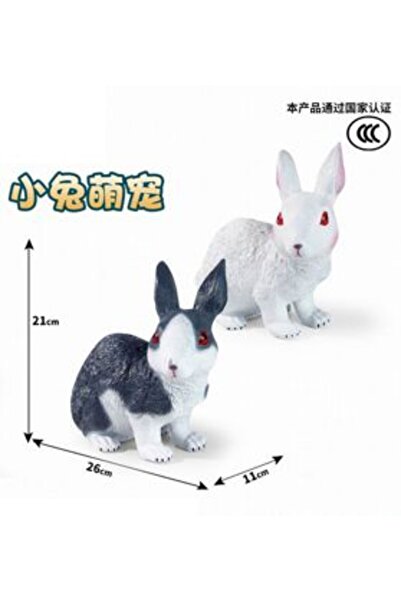 PlayFun Iepure artificial din plastic, decorativ, 26 cm