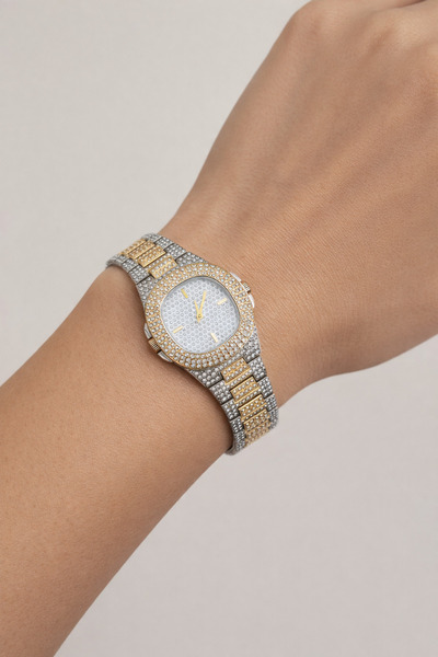 laria jewelry Stoned Gold Iced Out Watch