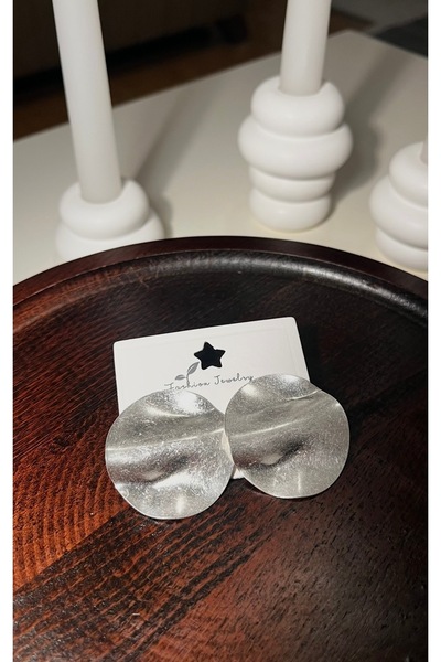 Les Séduisantes c.a. Vintage Mat Yuvarlak Altın Kaplama Küpe VIP