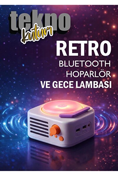 TEKNOKUTUM Taşınabilir Retro Hoparlör, çok Işlevli Kompakt Retro Hoparlör