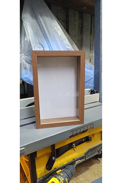 EMASS anı çerçevesi kuru gül ahşap çiçek Çerçevesi 30x20 ceviz plastik camlı