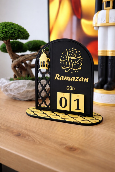 Della Ramazan Takvimi Dekor – Masaüstü Ramazan Gün Sayacı – Modern Ramazan Süsü