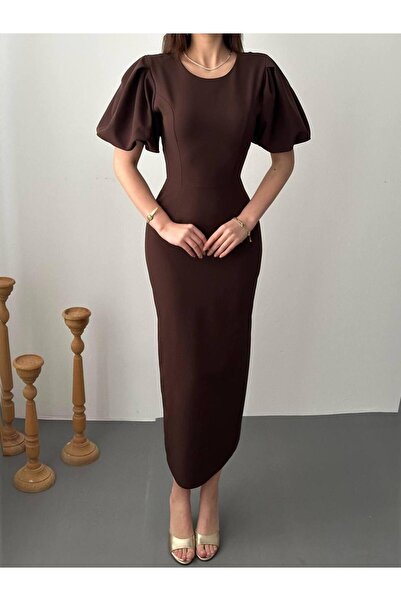 Ekim Store Butterfly Sleeve Slit Maxi Dress