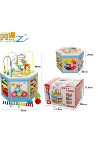 PlayFun Joc Lemn Cub Hexagon