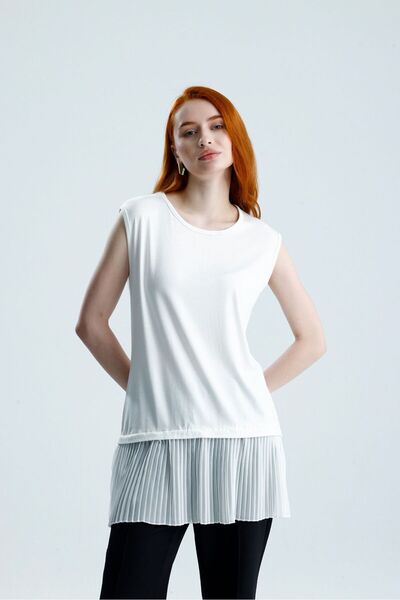 balmeda Piliseli Sleeveless White Undergarment