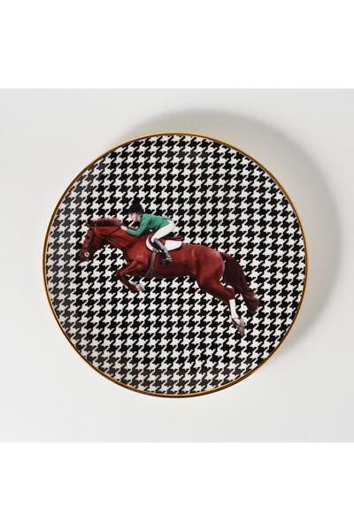 VITELLI DUBAI Equestrian Green Jacket 20 Cm Porcelain Plate