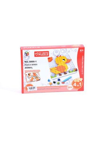 PlayFun Puzzle mozaic „Animal” 4 în 1 – 110 piese
