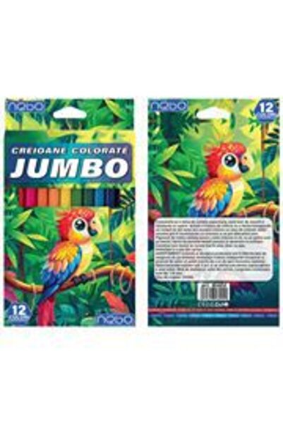 PlayFun Creioane Color Hexagonale Jumbo 12 Culori