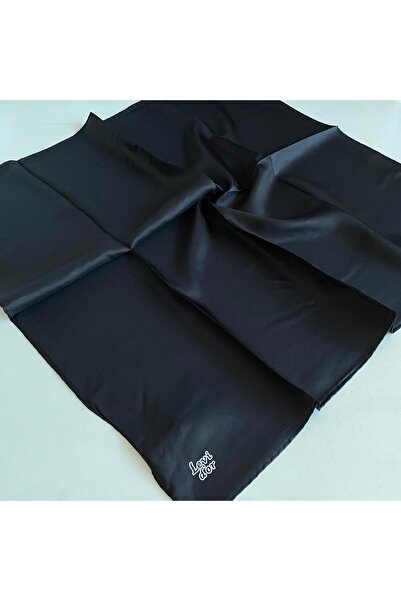 Levidor Tivil Pure Silk Scarf Ist 2123-01 Black Solid Color