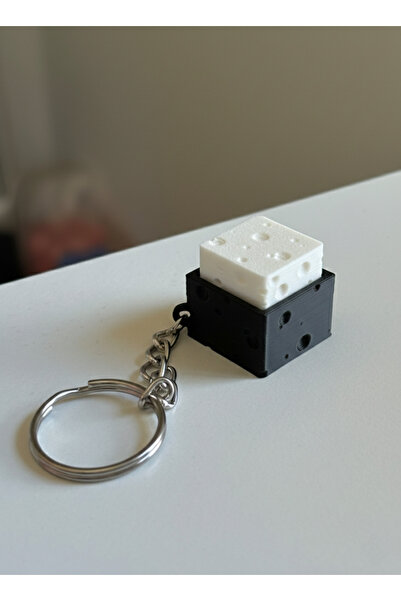 lucien vela Cheese Patterned Mechanical Switch Clicker Keychain - Stress Reli...