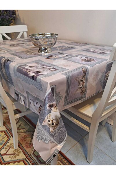Başak Ev Tekstili Fiber Pvc Tablecloth – Modern, Durable, Wipeable, and Styli...