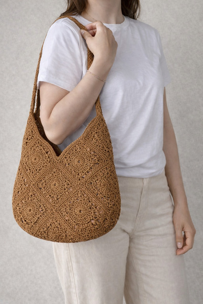 MSM Hasır Çanta, Kağıt ip Çanta, Plaj Çantası, Günlük Çanta El Yapımı V Model...