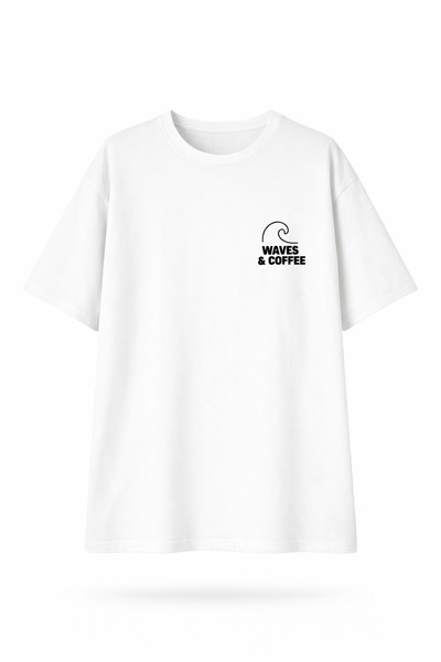 YRN COLLECTION Men's White Oversize Special Design Printed Crew Neck Cotton C...