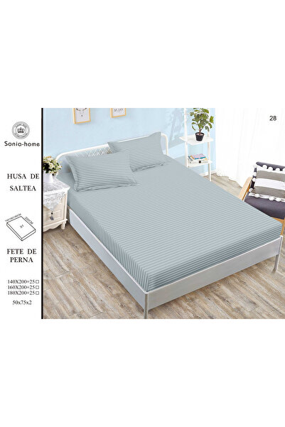 FIONNA.RO Damask Cotton Cover 180x200cm - Light Grey