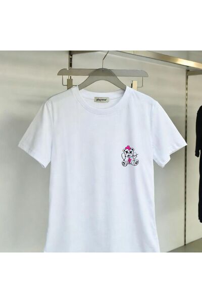 playwear Unisex Comfortable Fit Eyes X Bear Figure Printed on Back and Chest ...