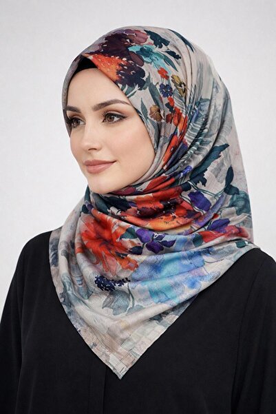 MİRAY Eșarfă supradimensionată din bumbac organic Nevada - 120 x 120 - 06253 02