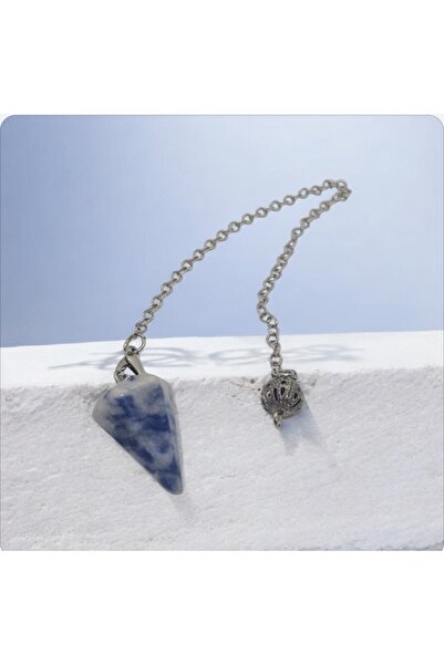 best bioenerji taş terapi Sodalite Natural Stone Pendulum (Pandül)