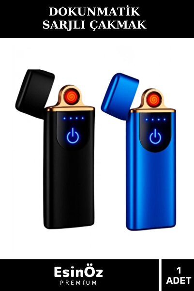EsinÖz #Çakmak Rüzgar Etkilemez Sarjlı Uzun Ömürlü Dayanıklı Dokunmatik Alevs...