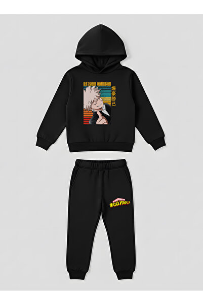 SVART WEAR My Hero Academia Katsuki Bakugou Set de hanorace pentru copii, imp...