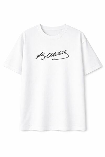 YRN COLLECTION Tricou casual din bumbac, negru, alb, supradimensionat, cu des...