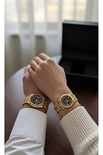 Yegane Sevgililer Günü Özel Çift Kol Saati Seti - Kadın Erkek Uyumlu Şık Saat...